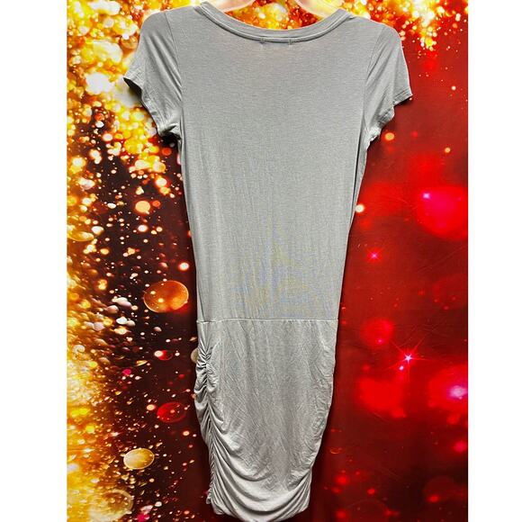 Prana Womens V-Neck T-Shirt Dress Shirred Pencil Skirt Size S - Picture 3 of 8